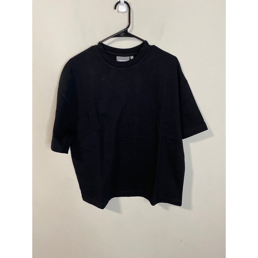 NWT Cernucci Boxy Oversized‎ Streetwear T-Shirt Urban Tee Size, Black Small